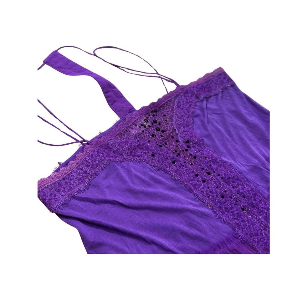 Free People Sweet Escape Camisole Fairy Purple Lace Large Rave Whimsigoth Y2K - Picture 6 of 9